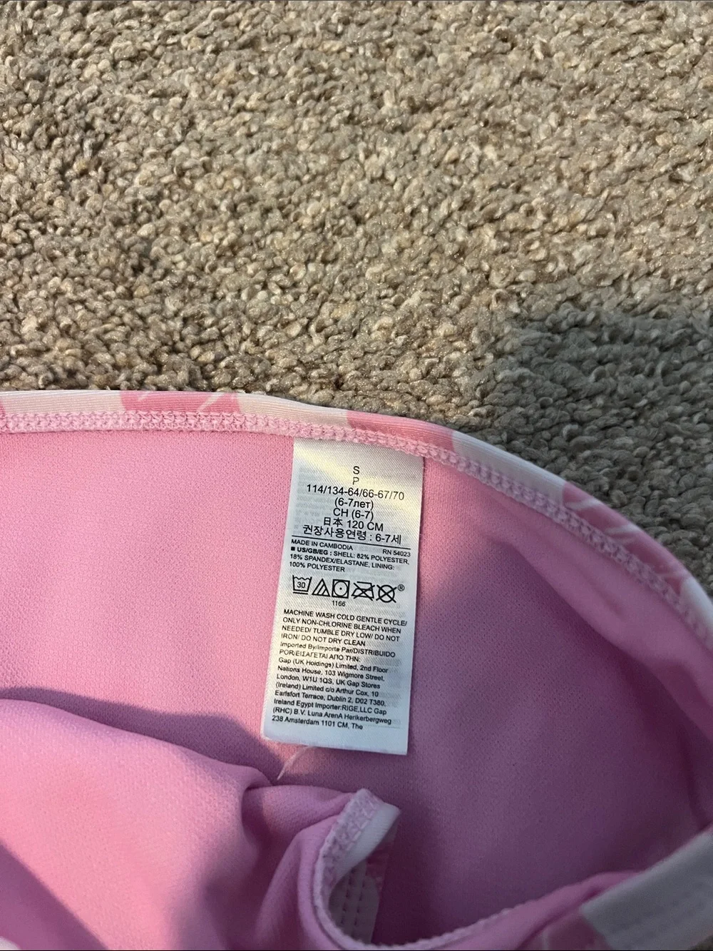 GAP Pink and White Checker Two-Piece Tankini